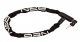 LU 130 N  Lucchetto a catena Blindo 80 cm x 6 mm maglia tonda rivestito in tessuto nero